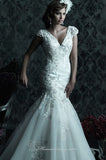 Allure Size 6 C221 Ivory/Silver Gown
