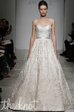 Amsale Size 4 Dahlia Ivory Gown