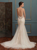 Casablanca Size 10 C113 Evangeline Lt Champagne/Ivory Gown