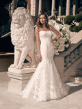 Casablanca Size 6 2163 Ivory/Champagne Gown