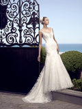 Casablanca Size 6 2190 Ivory/Silver Gown