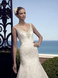Casablanca Size 6 2190 Ivory/Silver Gown