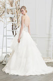 Casablanca Size 8 BL205 Euphoria Ivory/Ivory/Silver Gown