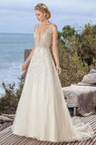 Casablanca Size 8 BL264 Pearl Ivory/Nude Gown