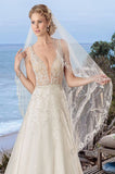 Casablanca Size 8 BL264 Pearl Ivory/Nude Gown