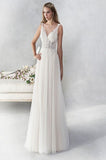 Ella Rosa Size 10 BE458 Champagne/Nude/Ivory Gown