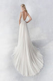 Ella Rosa Size 10 BE458 Champagne/Nude/Ivory Gown