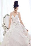 Ella Rosa Size 12 BE395 Champagne/Ivory Gown