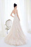 Ella Rosa Size 12 BE395 Champagne/Ivory Gown