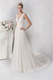 Ella Rosa Size 8 BE463 Champagne/Nude/Ivory Gown