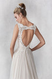 Ella Rosa Size 8 BE463 Champagne/Nude/Ivory Gown