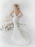 Ella Rosa Size 8 BE490 Champagne/Nude/Ivory Gown