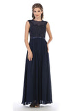 Eva Size L 3205 Navy Mother of Bride Dress