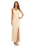 Eva Size S 3238 Champagne Bridesmaid Dress