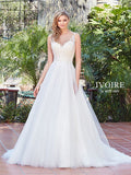Ivoire Size 10 Donatella Ivory/Light Gold Gown