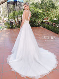 Ivoire Size 10 Donatella Ivory/Light Gold Gown
