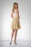 Kanali K Size 10 1698 Ivory/Champagne Bridesmaid Dress