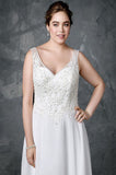 Kenneth Winston Size 16W 3404 Ivory/Silver Gown
