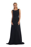 Let's Size Medium 7053 Champagne Mother of Bride Dress