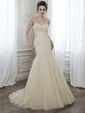 Maggie Sottero Size 8 Lacey  Champagne Gown