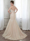 Maggie Sottero Size 8 Lacey  Champagne Gown
