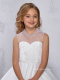 Mary's Bridal Size 8 F570 White Flower Girl Dress