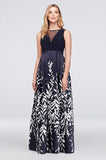 Morgan & Company Size 12 12339 Navy Mother of Bride Dress