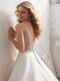 Mori Lee Size 18 Maribella 8123 Ivory/Silver Gown