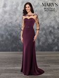Mary's Bridal Size 12 MB8026 Eggplant Mother of Bride Dress