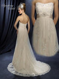 Symphony Size 10 S3205 Ivory/Light Gold Gown