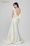 Terani Size 8 1721M4703 Light Gold Gown