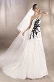 W1 White One Size 10 Sandra Off White/Black Gown